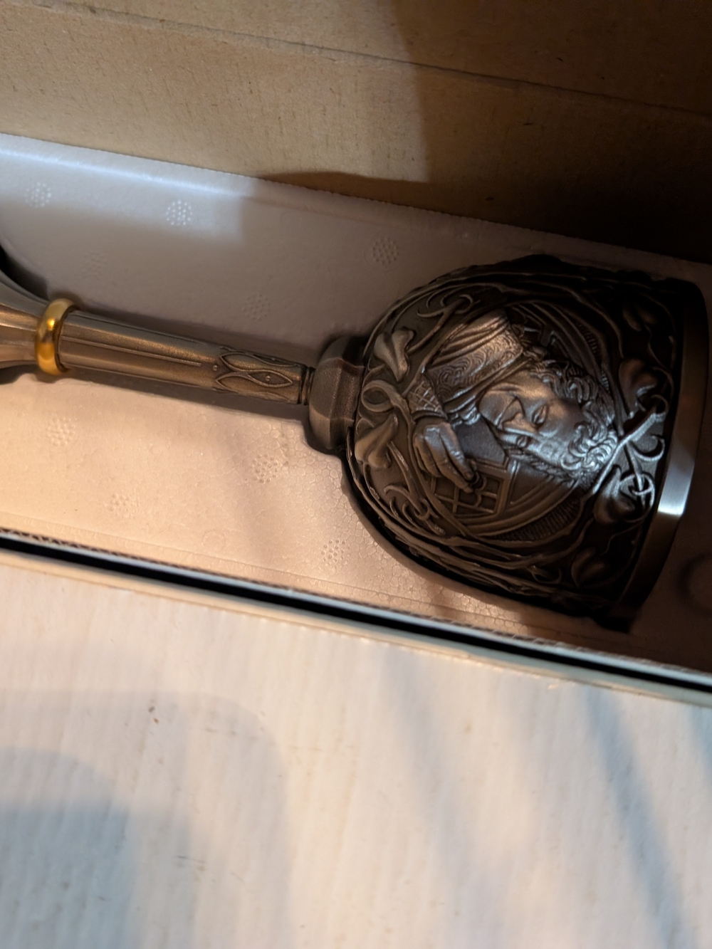 Two Noble Collection Pewter Lord Of The Rings Goblets In Original Packaging
